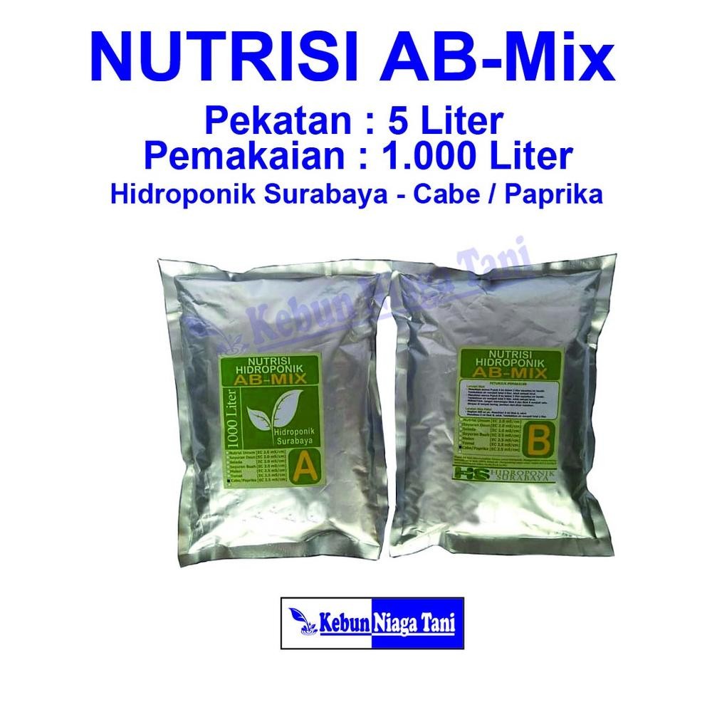 Bisa Cod Hidroponik Surabaya Nutrisi Ab Mix 5 L - Abmix Daun Buah Selada Umum Melon Tomat Cabe Papri