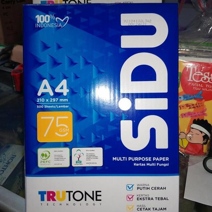 

TERMURAH - A4 75 GRAM SINAR DUNIA ( SIDU )