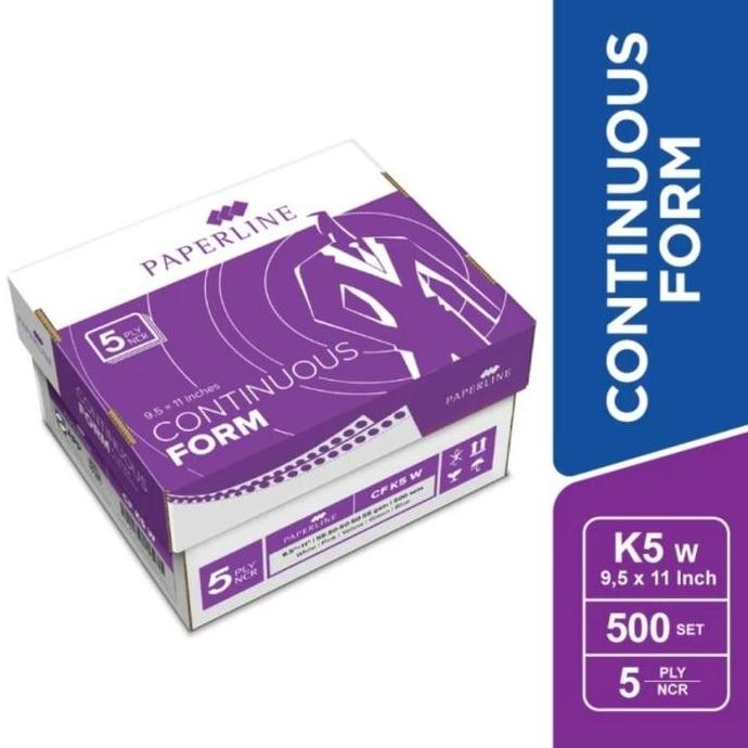 

TERBARU - continuous form 5ply warna 9,5x11 paperline/sinar dunia
