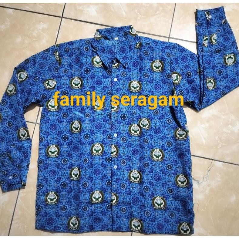 BATIK SERAGAM SEKOLAH MTs/MOTIF ALIFA BIRU JunDW