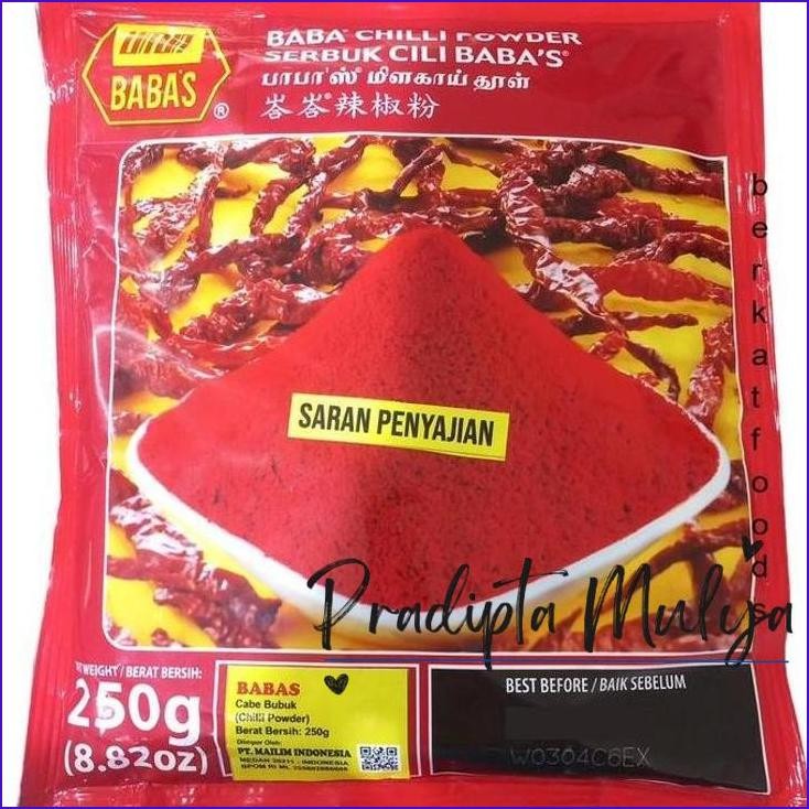 

Asli..! Bubuk Cabai Babas Cabe / Chilli Powder Malay Chili Chillies 250 Gr