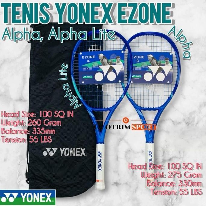 Raket Tenis YONEX EZONE ALPHA ALPHA LITE Tennis Racket ALFA Tennis ORIGINAL