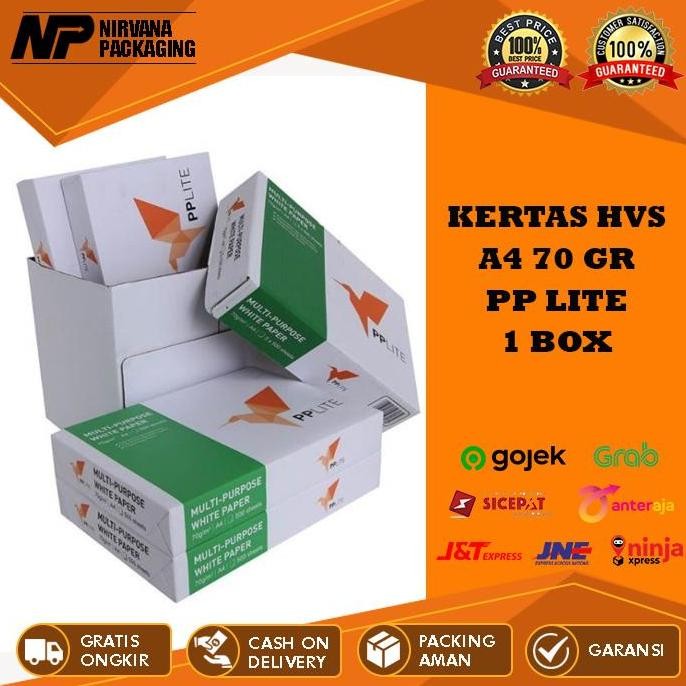 

[GOJEK/GRAB] KERTAS HVS A4 PPLITE PP LITE 75GR PRINT FOTOCOPY 1 DUS Merah Paper Stationery