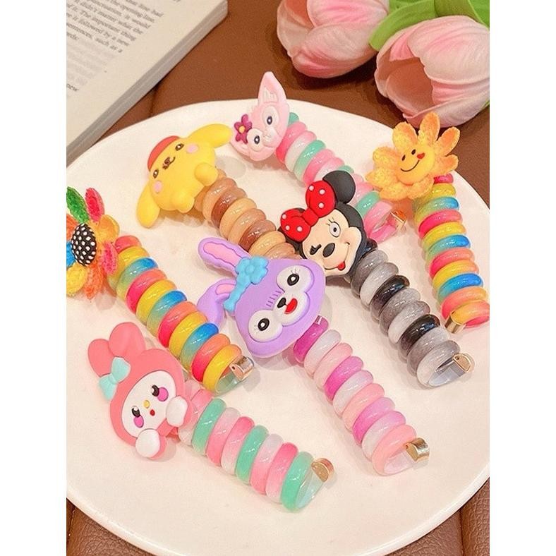 Kuncir Ikat Rambut Spiral Sanrio Lotso - Karet Kunciran Kepala Anak Lucu Karakter Tali Kuda Tinggi B