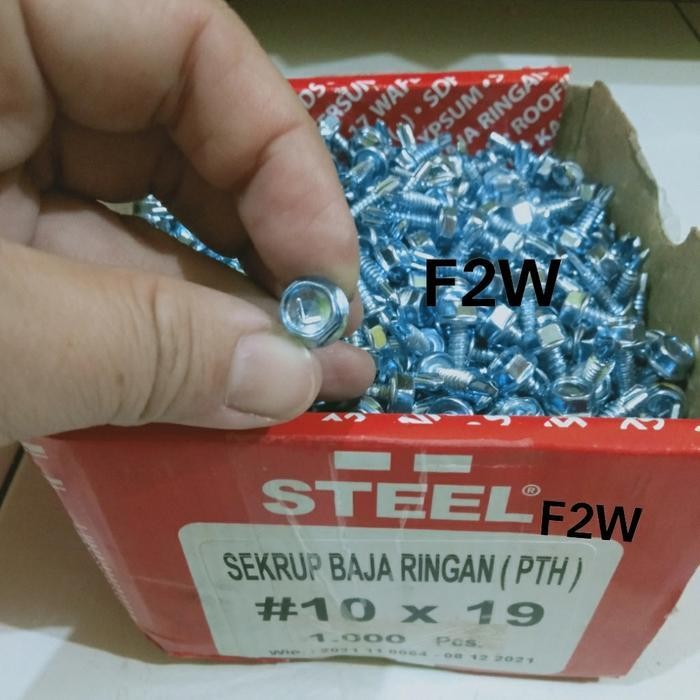Sekrup Baja Ringan Putih 10X19 Steel Baut Roofing Baja Ringan L #10X19 Original Dan Terpercaya