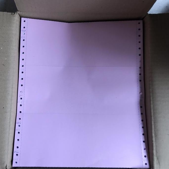

TERMURAH - paper print continuous form 9.5 x 11/3 2 ply BAGI 3 kertas continious
