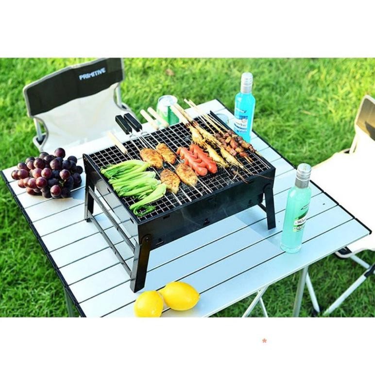 Alat Pemanggang Panggangan Arang Portable Bbq Grill Pembakaran Bakar Bakaran Besi Stainlesa Keemaya 