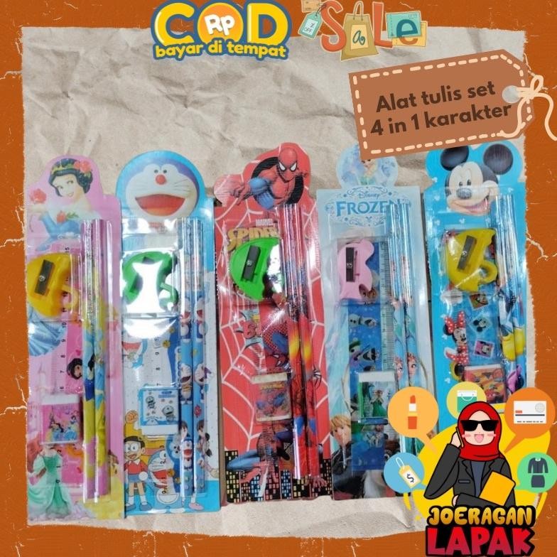 

Paket Alat Tulis Set Karakter 5 In 1 Souvenir Murah New