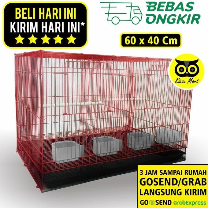 TERBARU - KHUSUS 3 JAM SAMPAI INSTAN GRAB GOJEK Sangkar umbaran kandang sekat size 60x40x42 sangkar 