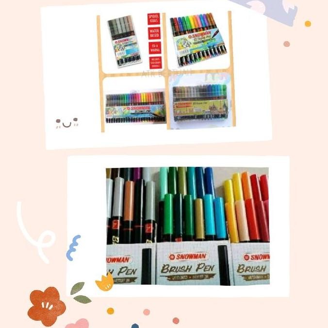 

Sale Snowman Bm06 Bm12 Bm24 Bm36 Brush Pen Set 6 12 24 36 Warna Spidol Kuas Warna