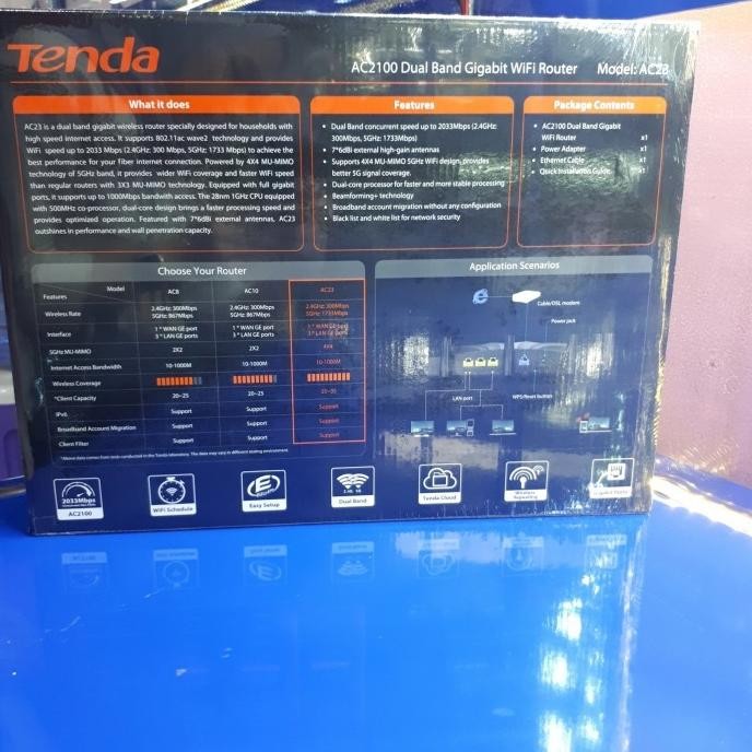 (Expert) Tenda AC23 AC2100 Dual Band Gigabit Wifi Router/Wireless Router Tenda