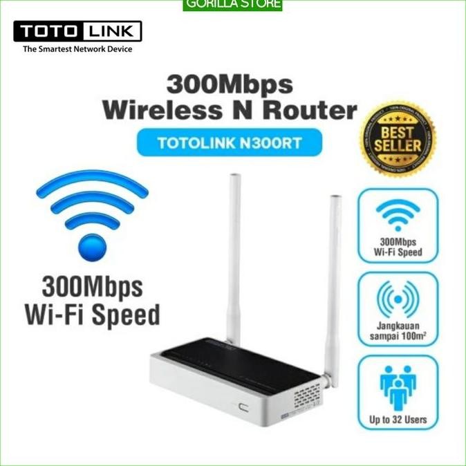 Totolink N300Rt 300Mbps Wireless N Router 1 Dus Isi 20 Pcs New Stok