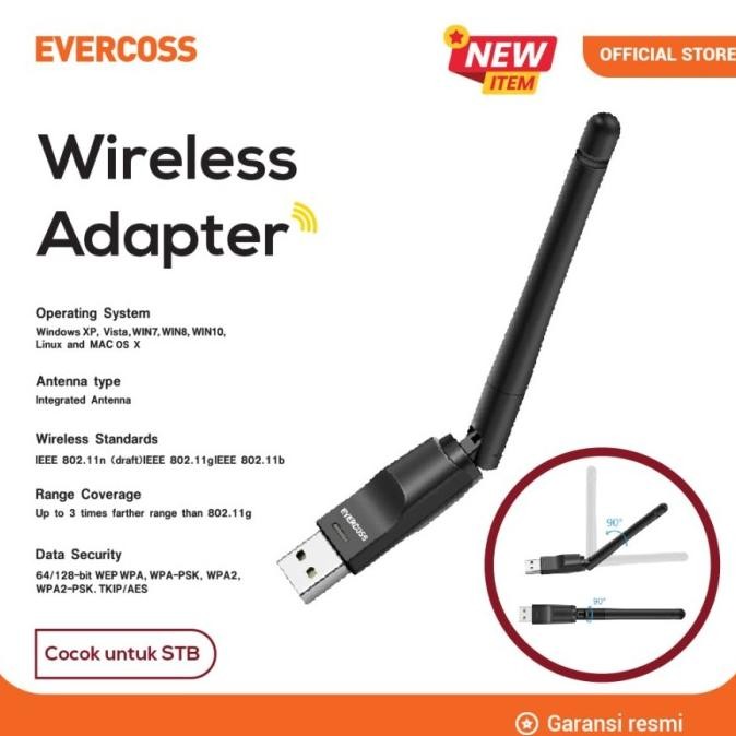 Evercoss Wf 1 Wifi Dongle Untuk Pc Laptop Stb New Stok