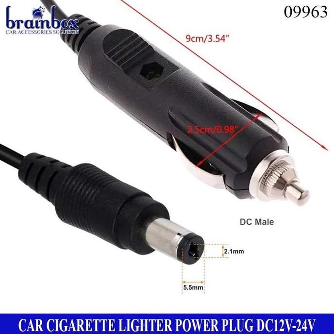 Car Lighter Power Plug Dc12V Kabel Power Inverter Adaptor Mobil Motor New Stok
