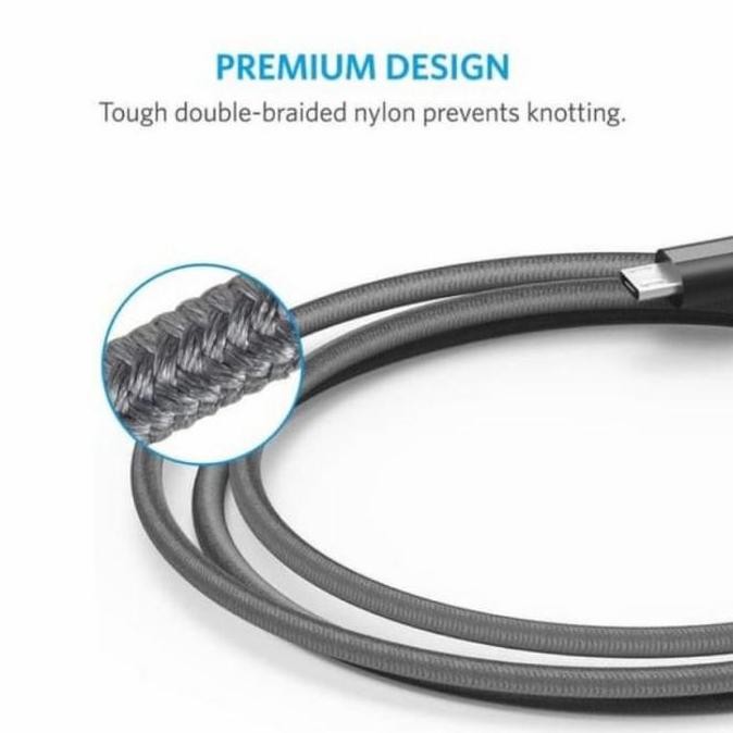Kabel Anker Powerline 6Ft Micro Usb 1.8M Original New Stok