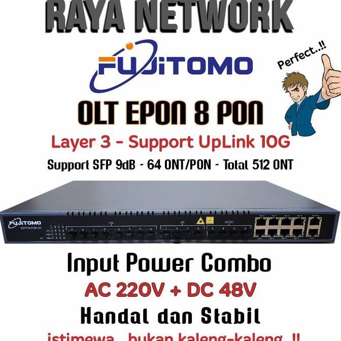 Fujitomo Olt 8 Pon E08L3D New Stok