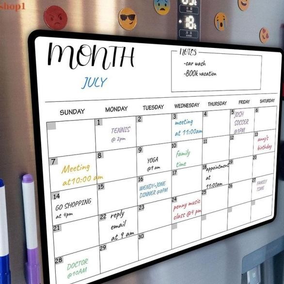 

Kalender Whiteboard Papan Tulis 29.7X42Cm Jadwal Pet Magnetik Daily