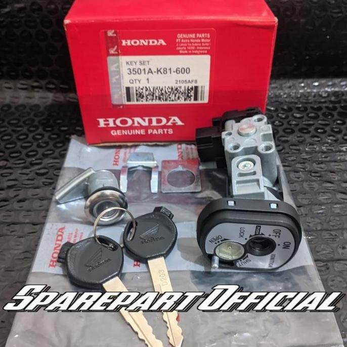 * Kunci Kontak 1Set Original Honda Motor Beat Esp/Beat Street/Beat Pop *