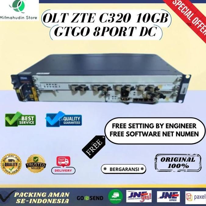 Olt Zte C320 10Gb Gtgo 8Port Dc New Stok