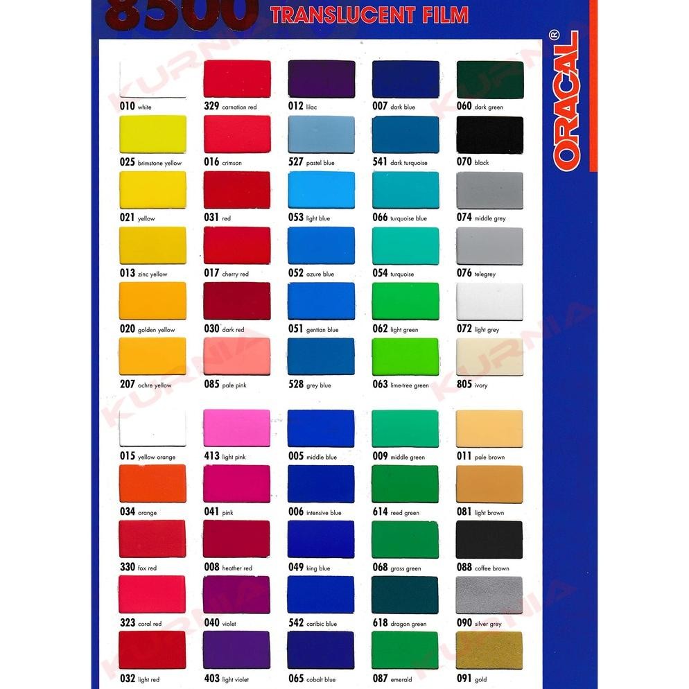 STIKER ORACAL 8500 TRANSLUCENT FILM