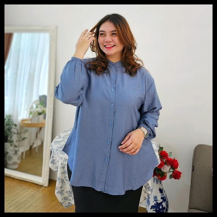 Kemeja Jumbo Ld 130 Ld 140 Cm ( Humaira Blouse ) Harga Promo