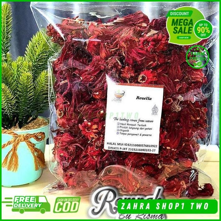 

BUNGA ROSELLA MERAH KERING 500 GRAM TEH ROSELLA MERAH MINUMAN TEA HERBAL TERMURAH