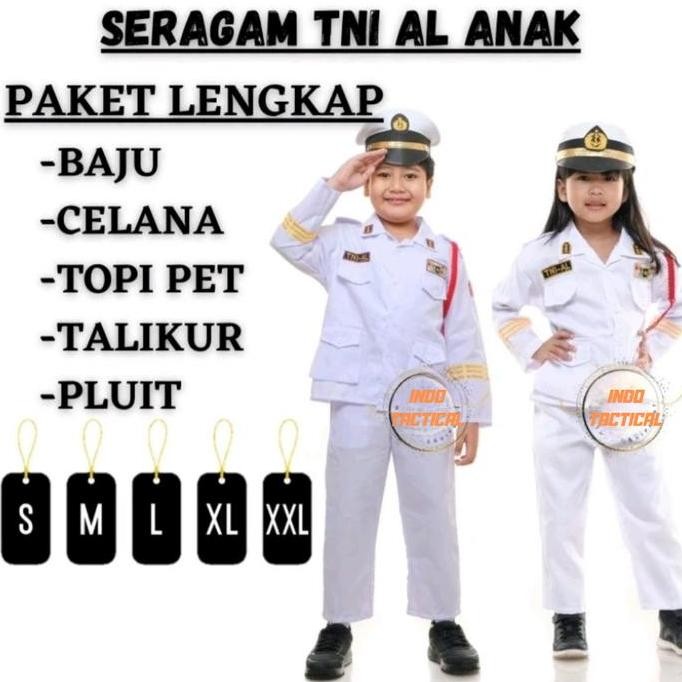 Baju Seragam TNI AL Anak, Seragam TK TNI AL Cilik, Baju Karnaval murah