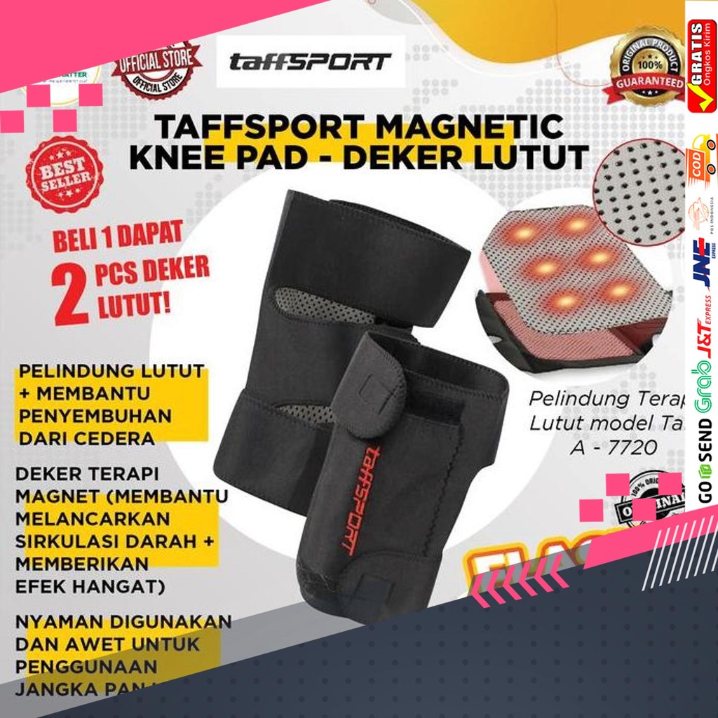 Baru Taffsport Pelindung Lutut Terapi Magnetik Knee Pad - A - 7720, Pelindung Lutut, Dengkul, Decker