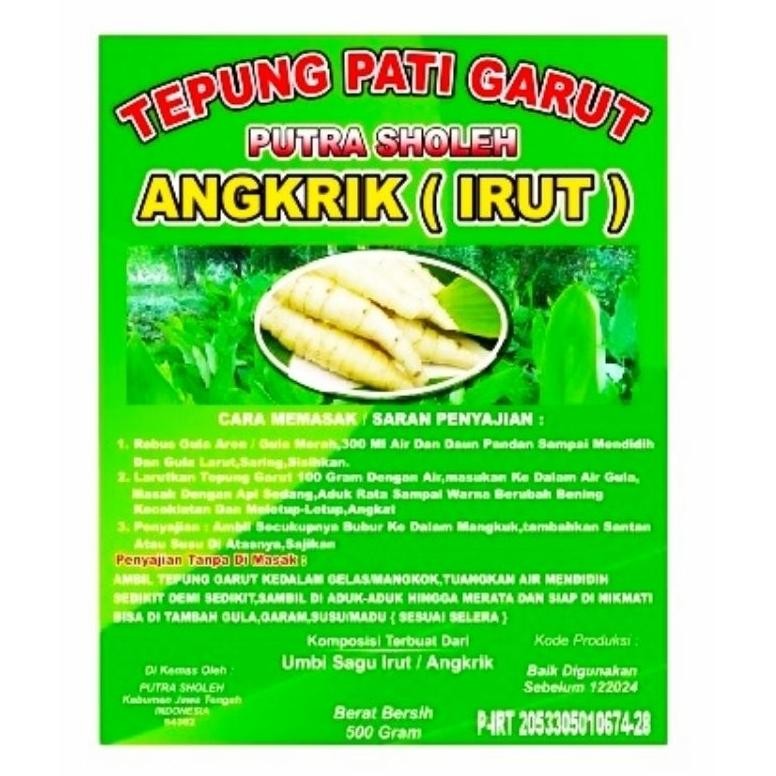 

Tepung Pati Garut IRUT dari petani 500 GR irut Pati angkrik halus BUBUR ASAM LAMBUNG SV13