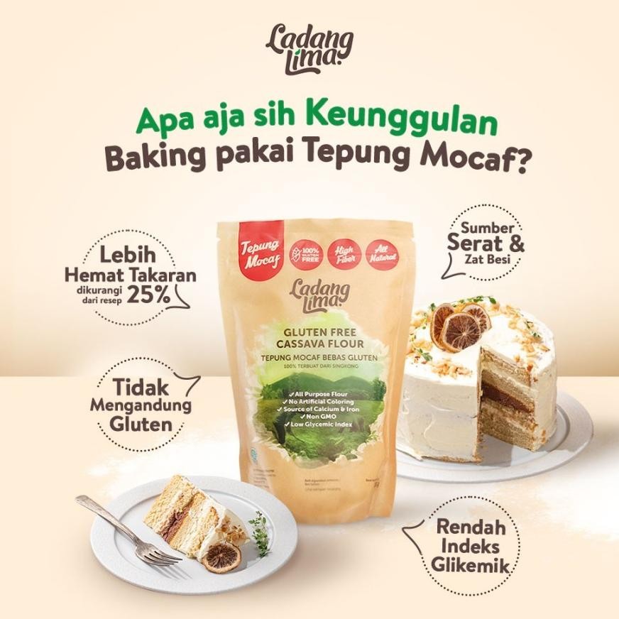 

LADANG LIMA Tepung Mocaf APF 500g - Tepung Singkong Gluten Free SV13