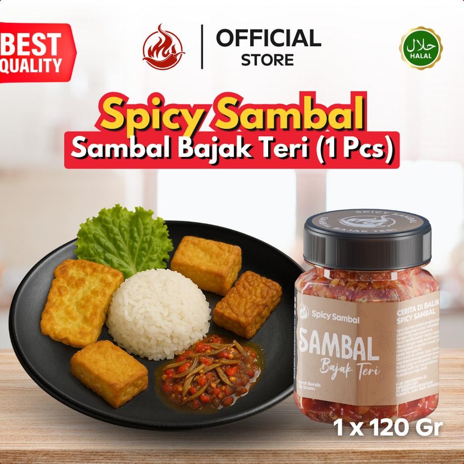 

Spicy Sambal Sambal Bajak Teri 120 Gr
