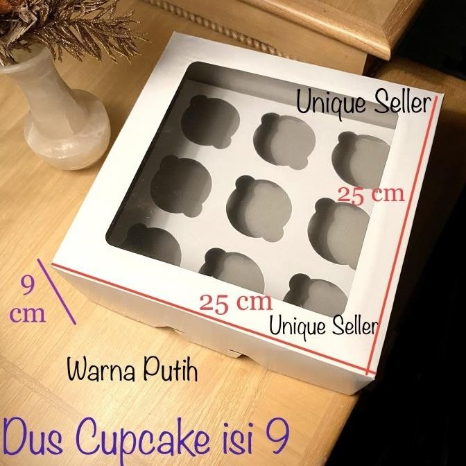 

JH8 Dus Cupcake isi 9 / Dus Cupcake Lubang 9 Putih 25x25x9 cm