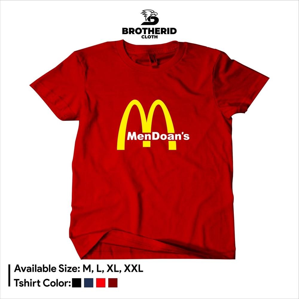 Promo Kaos Mendoan Plesetan Yang Dipakai Andre Taulany Baju Plesetan Logo Mcd Combed 30S