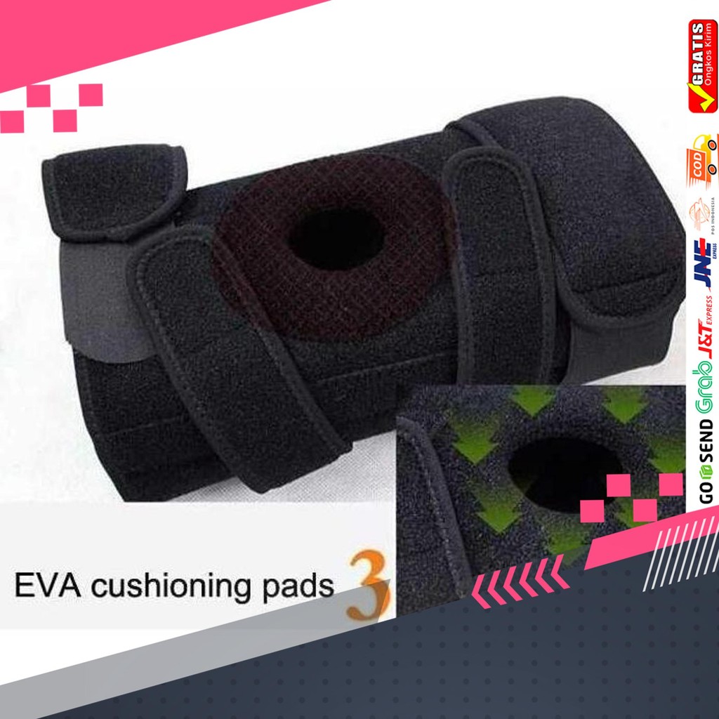 Diskon Alat Terapi Deker Lutut Knee Support Brace Pelindung Lutut Deker Lari - Penahan Lutut