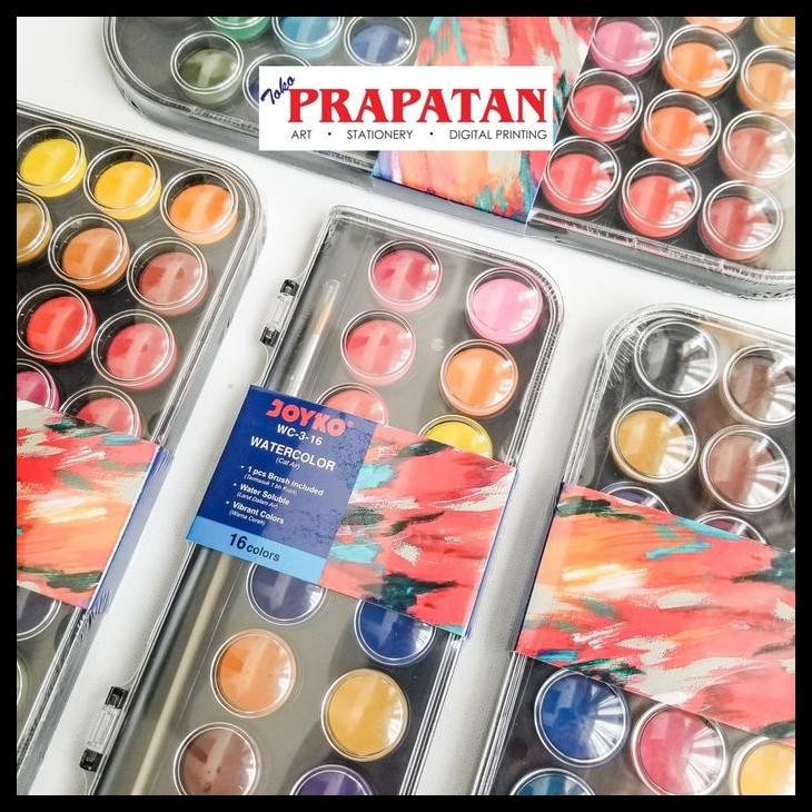 

Joyko Watercolor Block 16/28/36/48 Warna Wc-3 / Cat Air Joyko Harga Promo