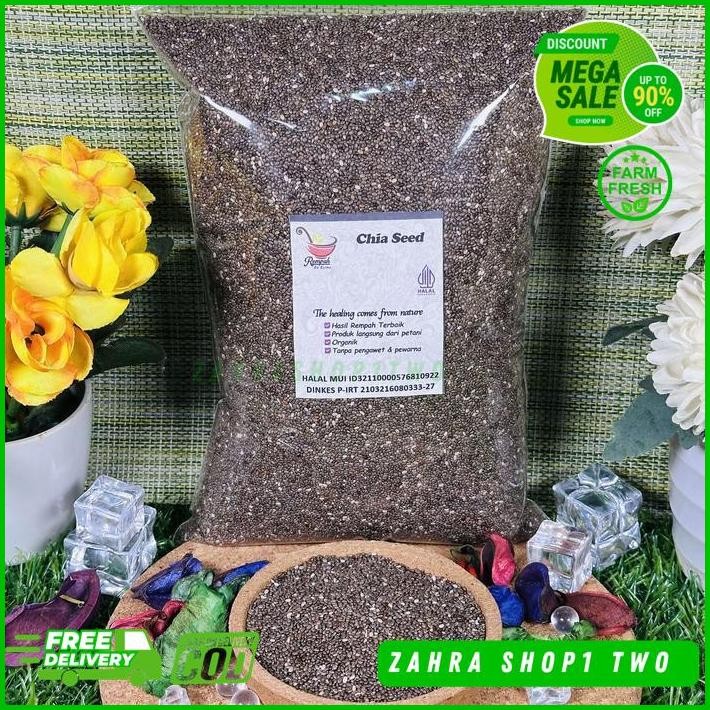 

BLACK CHIA SEED ORGANIC 1 KG KUALITAS TERBAIK BEST SELLER