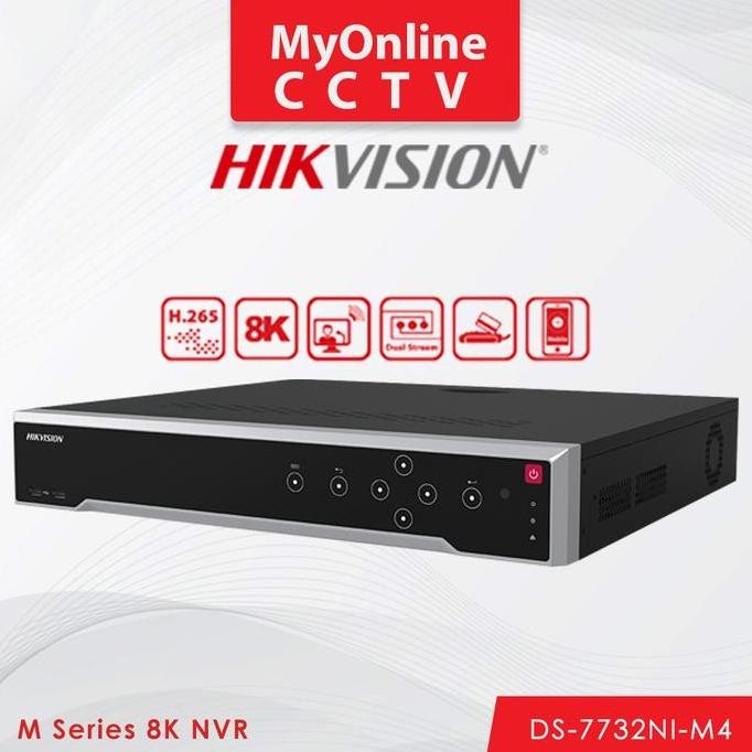 DS-7732NI-M4 HIKVISION NVR IP CAMERA 32MP CCTV  32CH 8K NVR