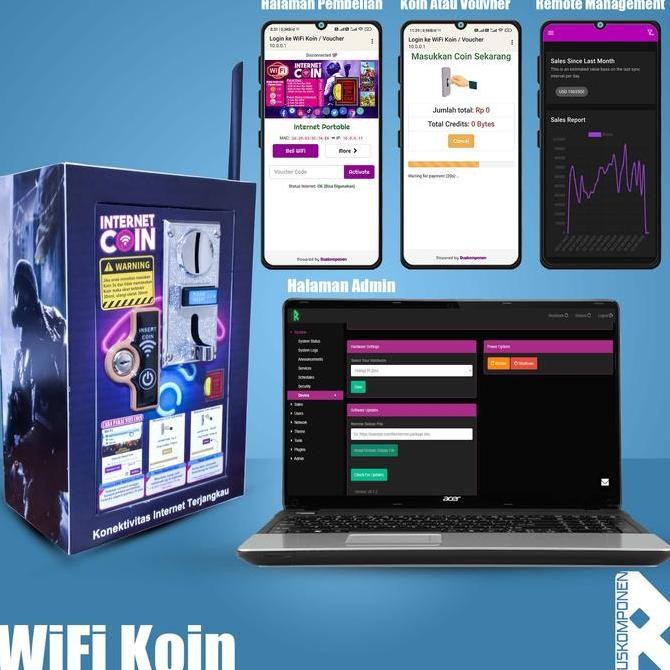 Paket Usaha Wifi Coin Untuk Jarak 500M Cpe220 Paket Usaha Wifi Voucher New Stok