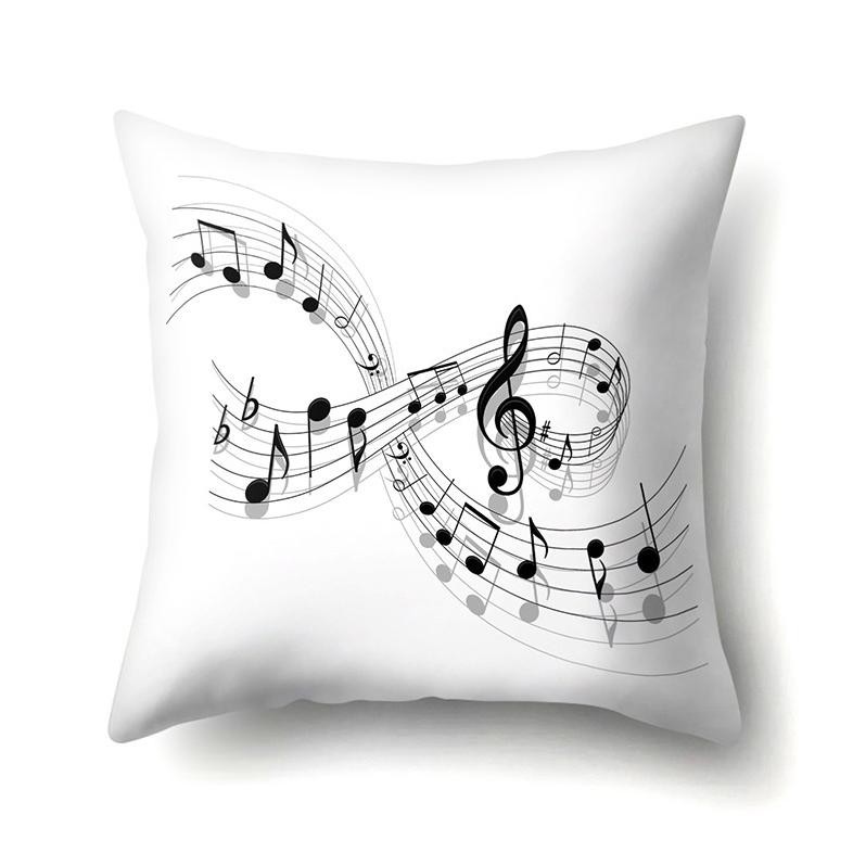 Ready_Stock_Cod Sarung Bantal Musik Sofa Print Motif Lucu 45 X 45Cm Lucu Cute Animal Cushion Cover K