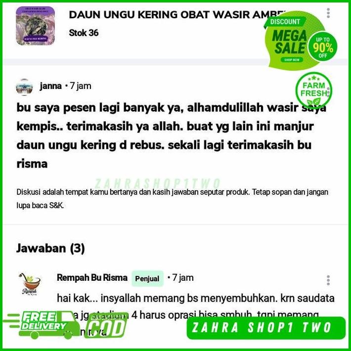 

DAUN UNGU KERING OBAT WASIR AMBEIN PRODUK PILIHAN