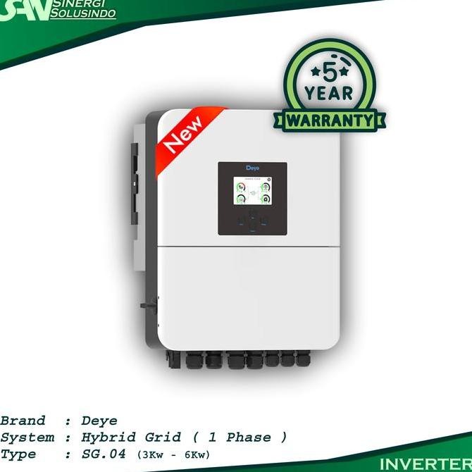Deye Inverter Hybrid Grid - SG04 - 1 Phase