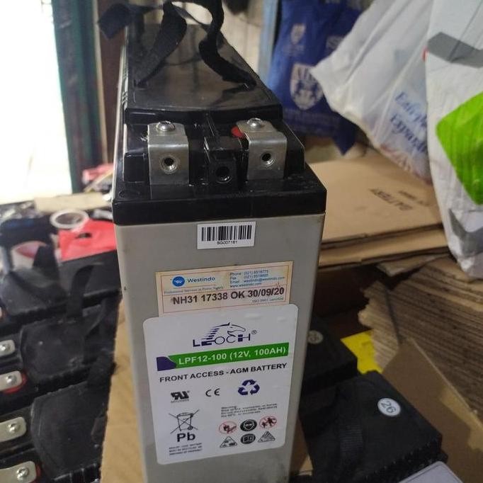 ready baterai kering /vrla leoch 12v 100 ah plts pju