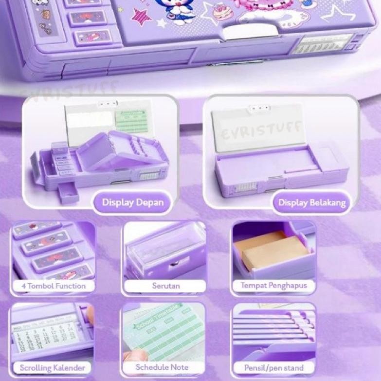 

JH8 Kotak Pensil Multifungsi Magnet Fitur Tombol Anak Sekolah