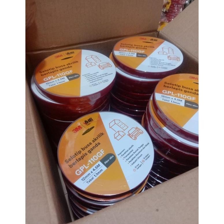 

JH8 Double Tape VHB 3M 4900 24mm dan 12mm - Double Tape 3M VHB - Double tape merah - Lem 3M bolak balik