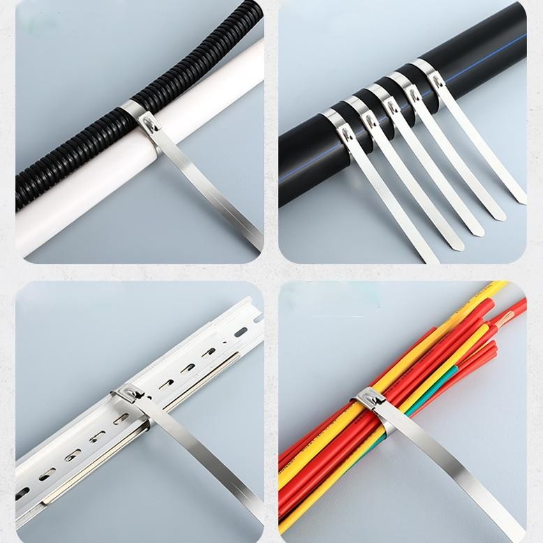 

JH8 50PCS Kabel Ties Stainless Steel Cable Ties Kabel Tis Besi SS304 15/20/30cm