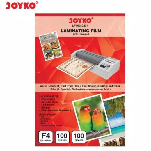 

JH8 PLASTIK LAMINATING F4 FOLIO JOYKO 100 MICRON