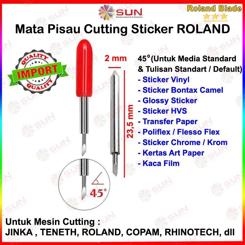 

JH8 Blade / Jarum / Mata Pisau Import Cutting Sticker untuk Roland Jinka Teneth Rhinotec Redsail Copam Harizo GCC 30 / 45 / 60 derajat