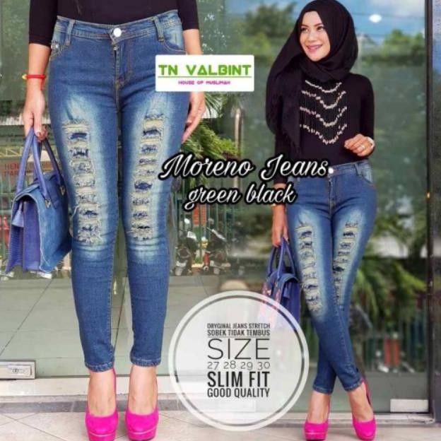 ''Terlaris" Celana Panjang Ripped Jeans Hijau Army . Celana Panjang Jeans Sobek Lapis Hijau Army Mur