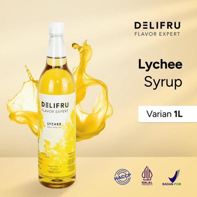 

Syrup Lychee Delifru 1000 Ml - Sirup Leci Premium Gula Minuman