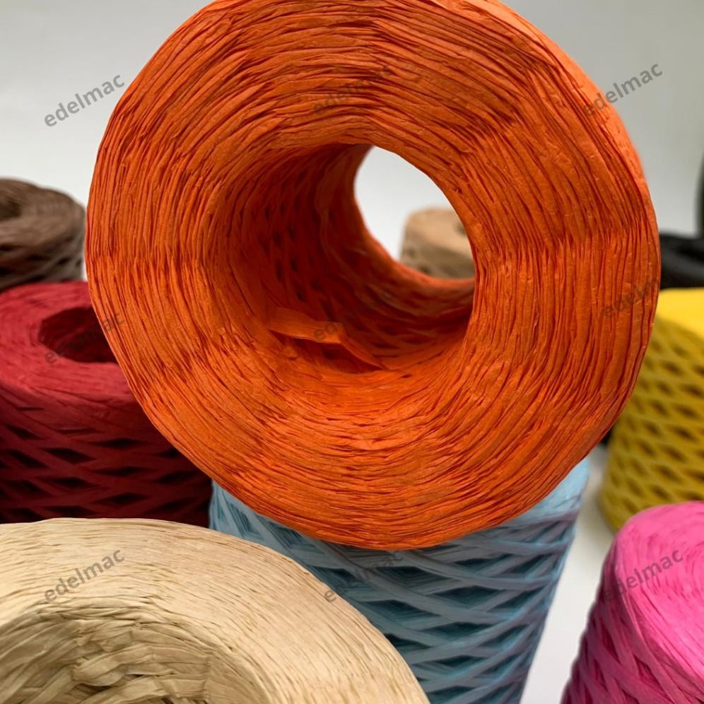 

JH8 Tali Kertas Rajut Rafia Paper Rope Yarn Knitting Tas Bag Hat Flower Packing Hampers Handcraft DIY